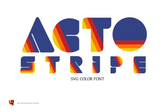Acto Stripe: A Bold Retro Color Font for Playful Branding