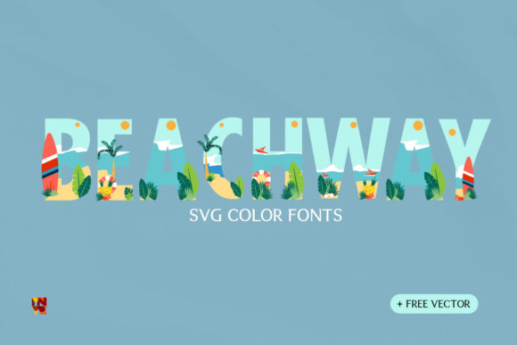 Beachway: The Artistic Color Display Font for Scroll-Stopping Campaigns