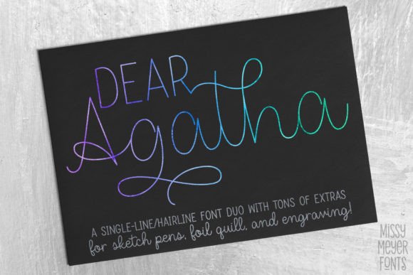 Dear Agatha single Line: The Premium Typeface for Polished Branding