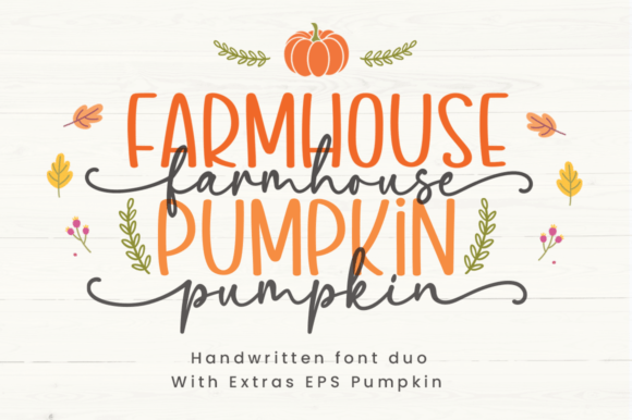 Farmhouse Pumpkin: The Perfect Handwritten Font for Autumn Crafts