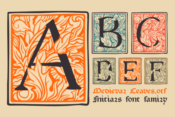 Medieval Leaves: A Colorful Typeface for Editorial Design
