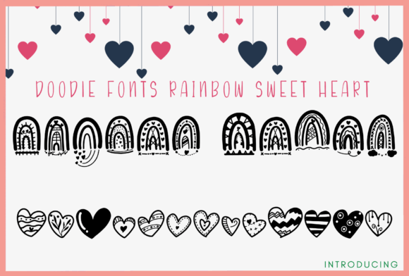 Rainbow Sweet Heart: A Cute Dingbats Typeface for Editorial Design